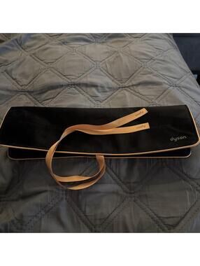 Dyson AIRWRAP Velvet Travel Pouch - Black/Navy Gold Ribbon Wrap Case Authentic